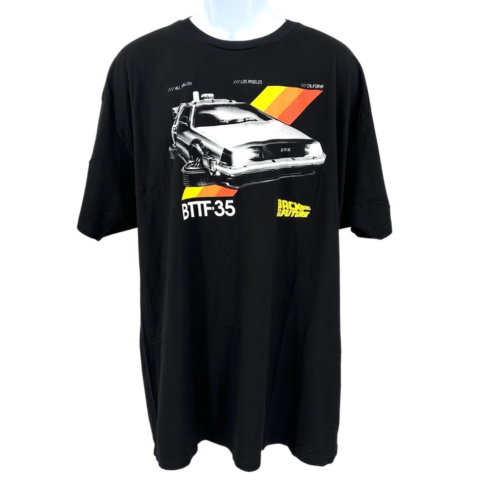 BACK TO THE FUTURE Black Short Sleeved Graphic Licensed T-Shirt Men's Size 2XLB